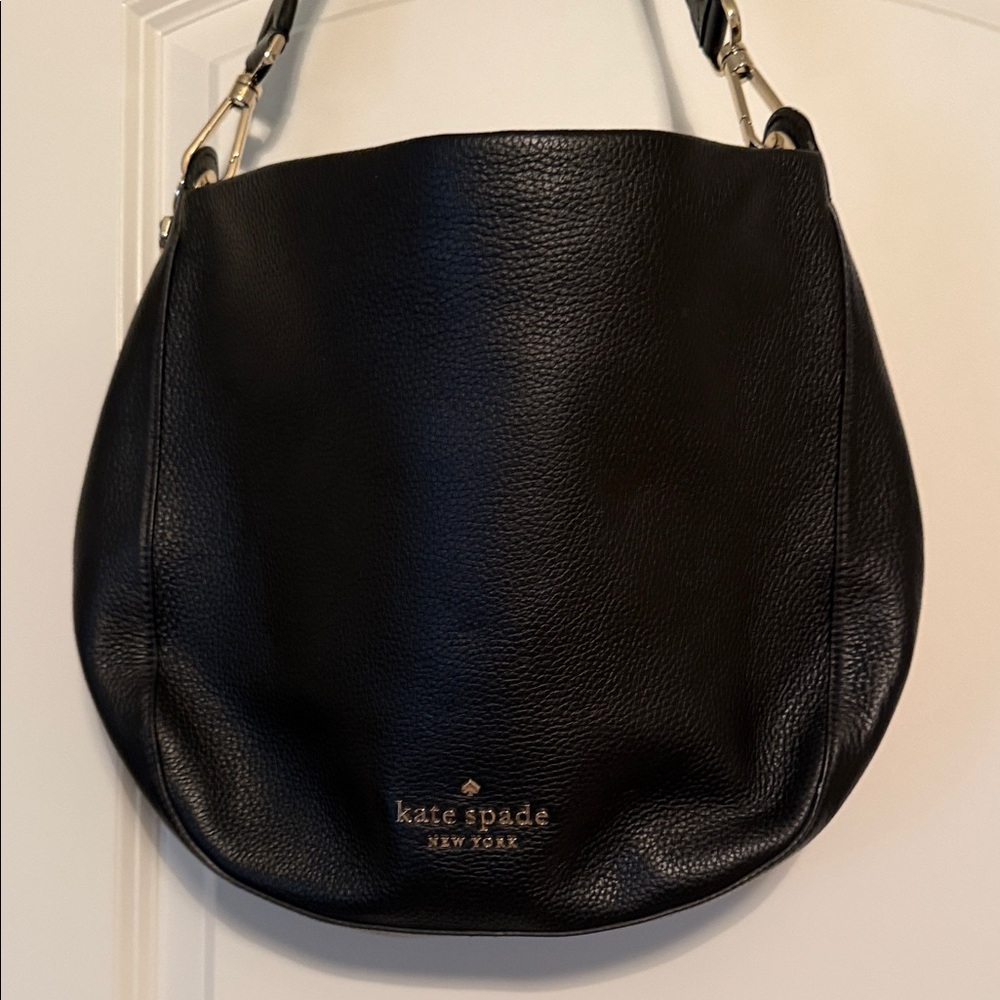 Kate Spade Black Leather Hobo Bag